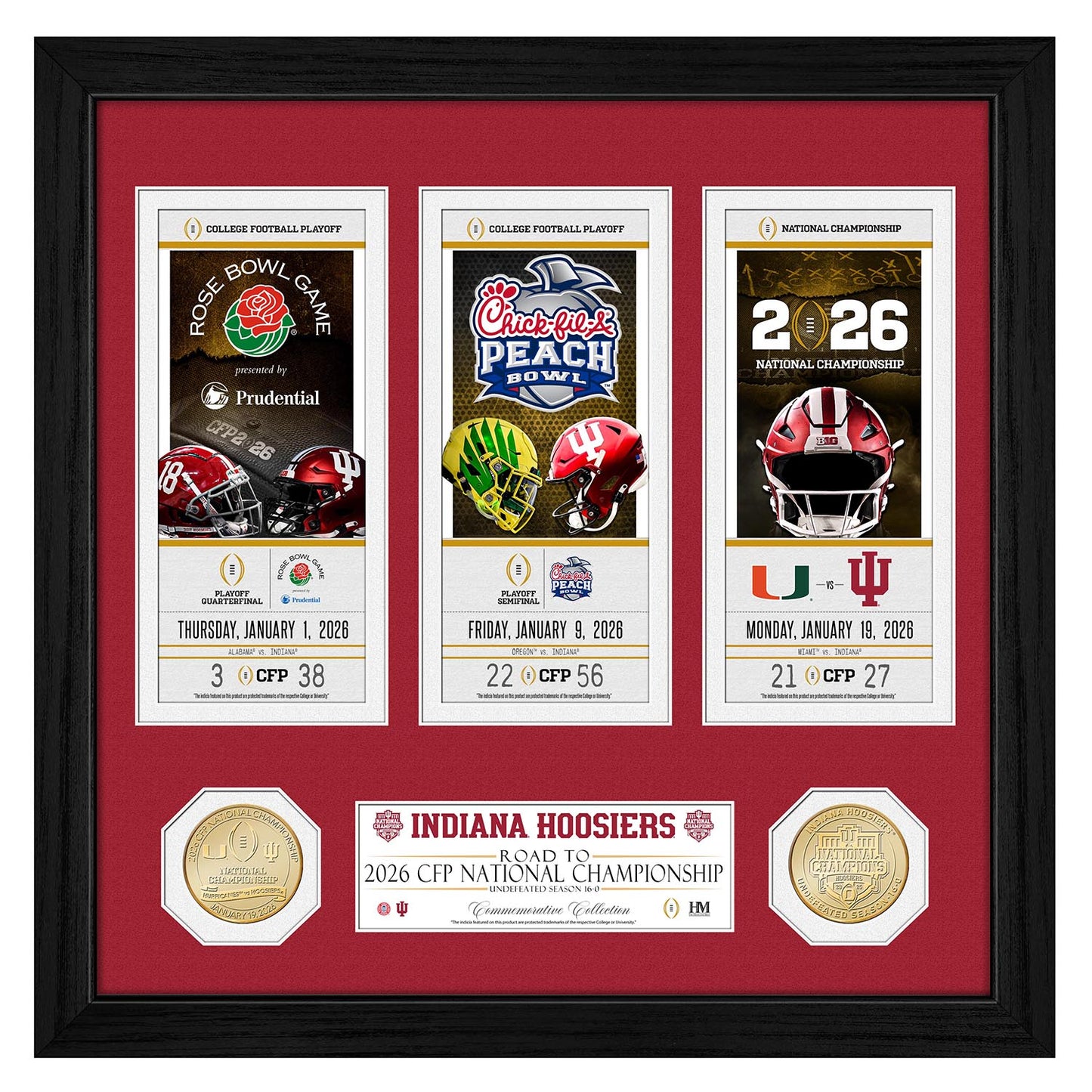 Indiana Hoosiers 2025-26 CFP National Champions Road to the Championship Bronze Coin Photo Mint