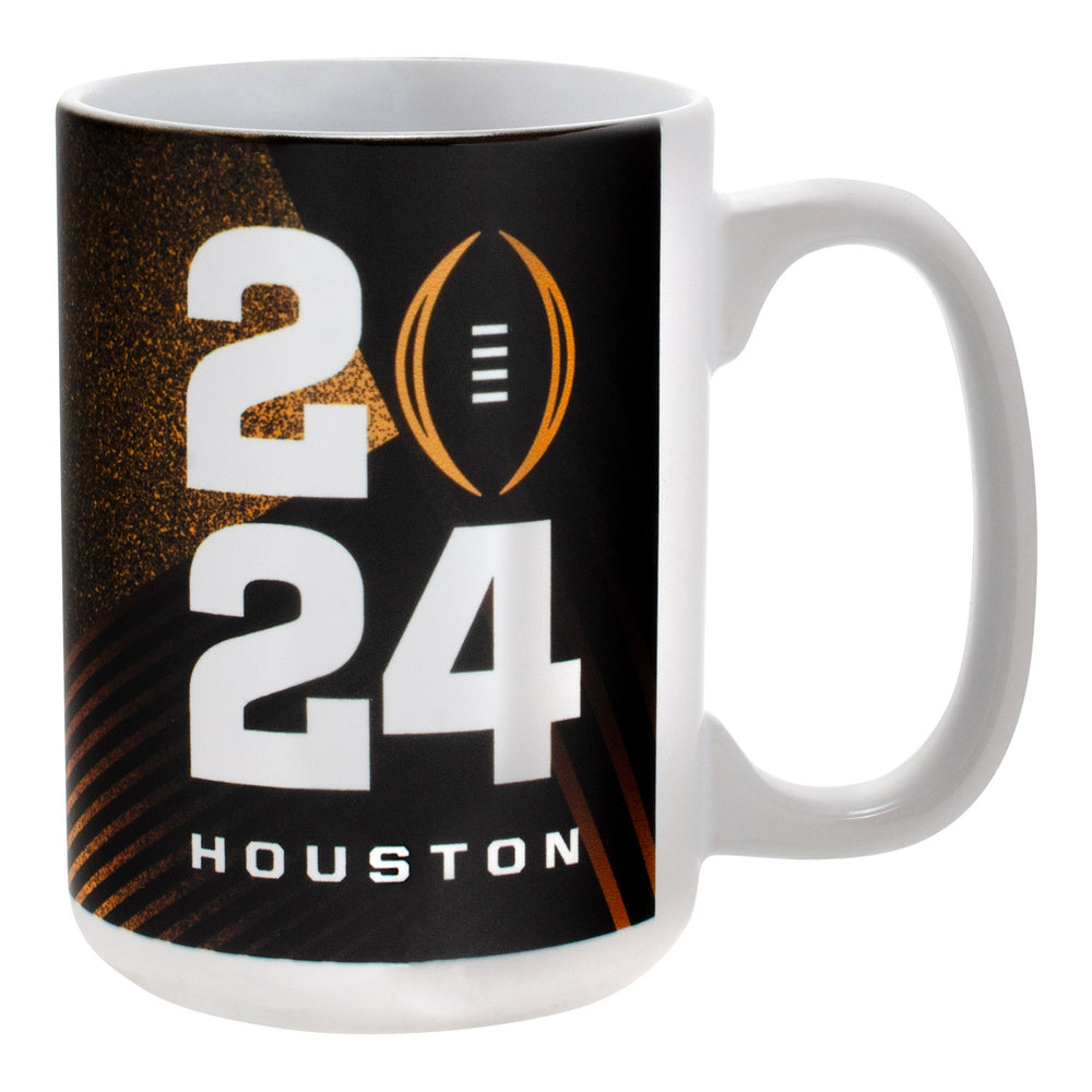 College Football Playoff 2024 National Championship Game 15 oz White Mug - Back View