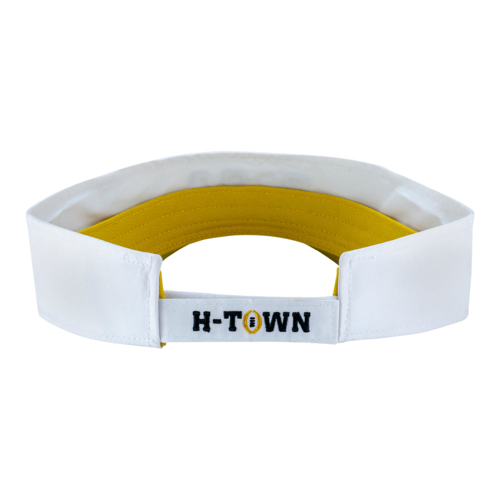 College Football Playoff 2024 National Championship Game White Adjustable Visor - Back View