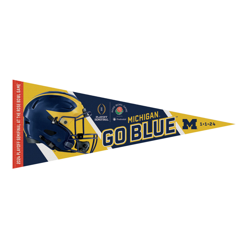 College Football Playoff #1 Michigan 2024 Semifinal Bound Pennant