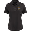 Ladies College Football Playoff National Championship Game 2026 Cutter & Buck Coastline Epic Comfort Recycled Polo In Black - Front VIew