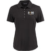 Ladies College Football Playoff National Championship Game 2026 Cutter & Buck Coastline Epic Comfort Recycled Polo In Black - Front View