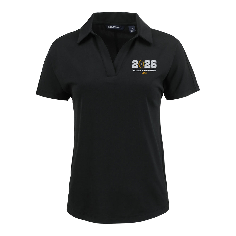 Ladies College Football Playoff National Championship Game 2026 Miami Logo Coastline Epic Comfort Recycled Dolman Polo