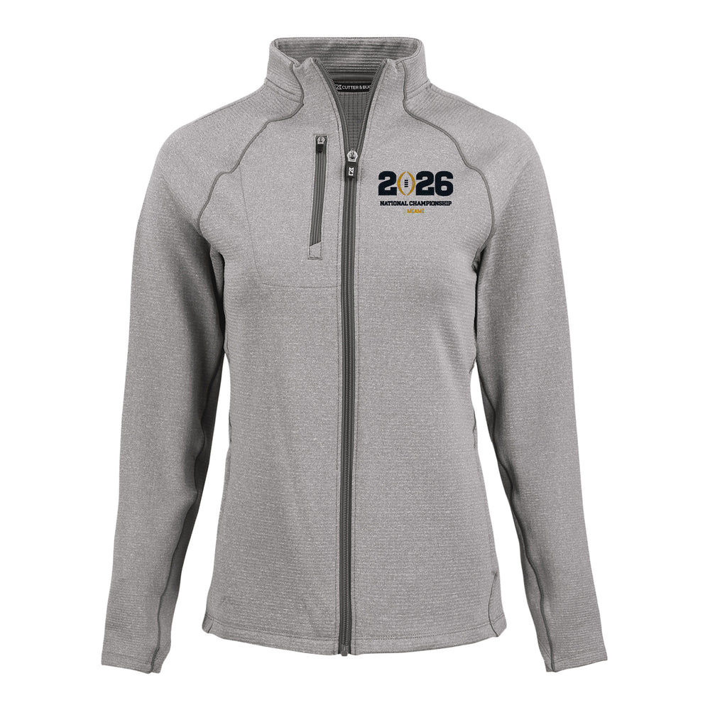 Ladies College Football Playoff National Championship Game 2026 Miami Logo Peshastin Fleece Recycled Full Zip Jacket