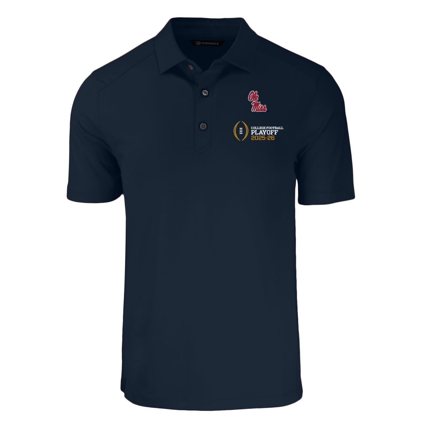 College Football Playoff 2026 Cutter & Buck Ole Miss Eco Stretch Polo