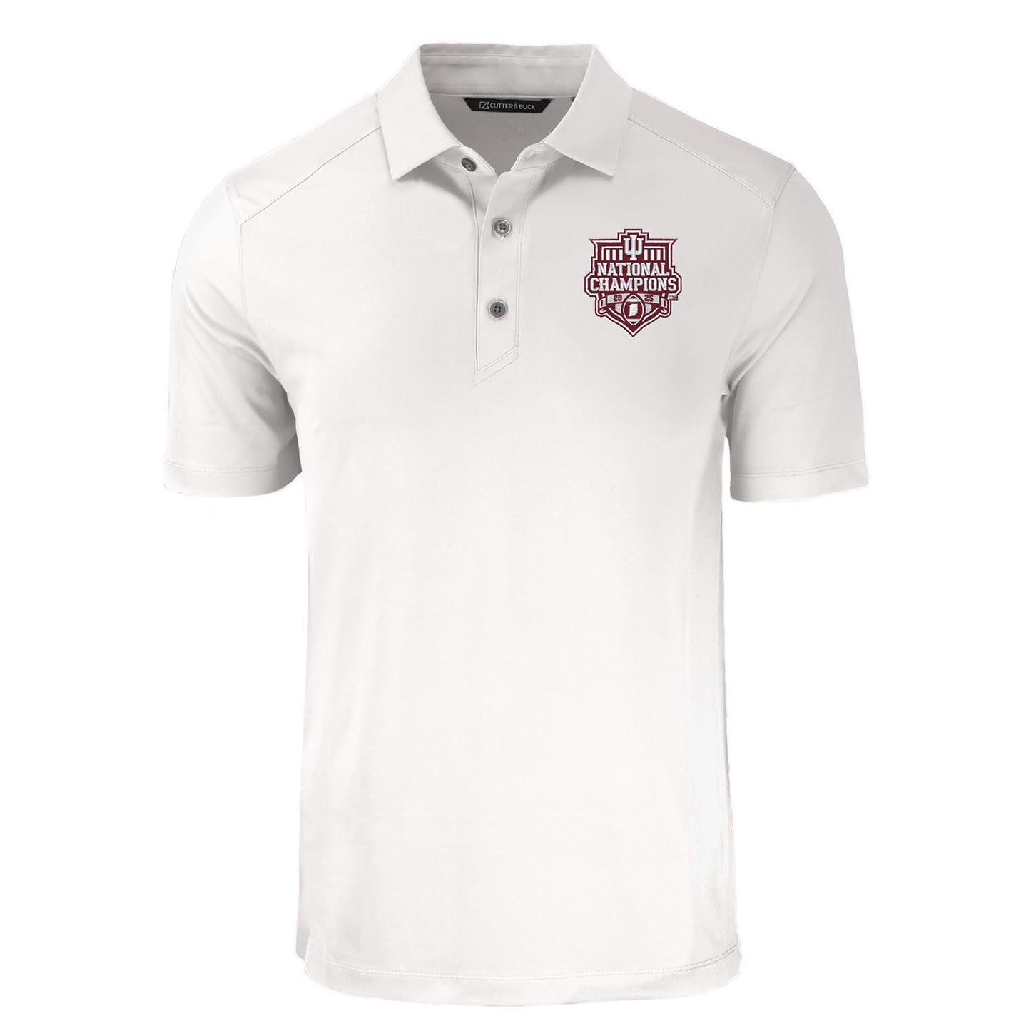 Indiana Hoosiers CFP National Champions White Forge Eco Recycled Polo