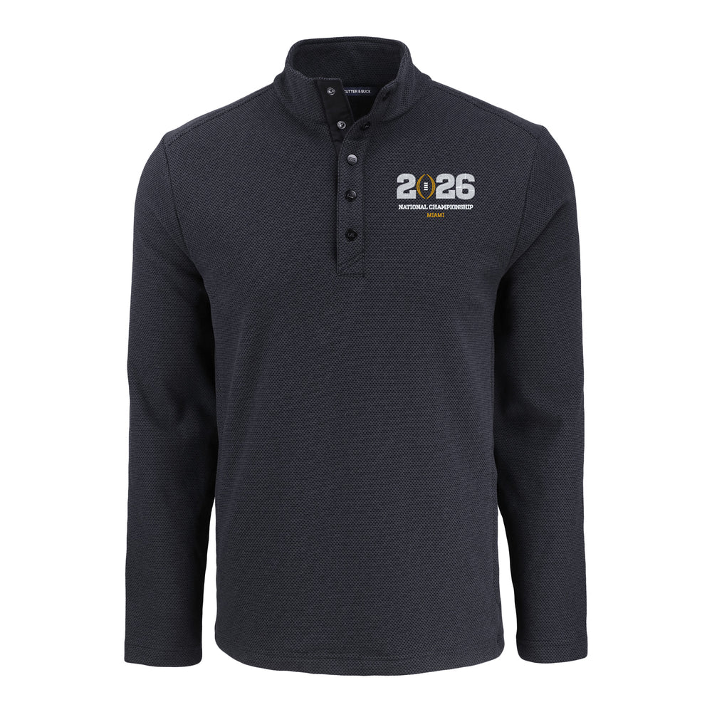 College Football Playoff National Championship Game 2026 Miami Logo Hunts Point Eco Textured Fleece Recycled Snap Jacket