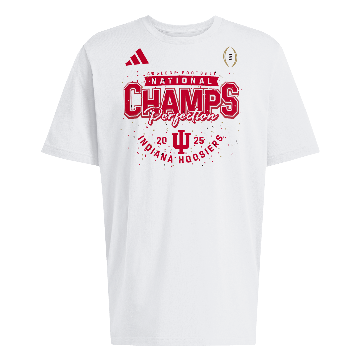 indiana university gear Indiana Hoosiers White Perfect Season National Champions adidas T-Shirt