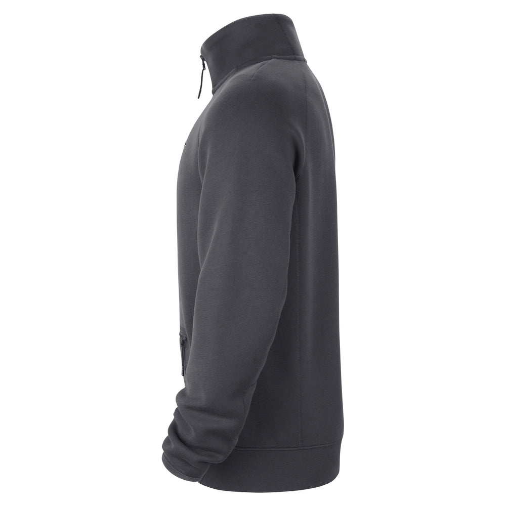 College Football Playoff Nike 2024 #1 Michigan Media Night Tech Fleece Grey 1/2 Zip Jacket - Side View