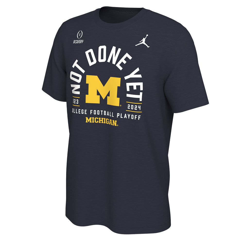 College Football Playoff Jordan 2024 #1 Michigan Playoff Bound Navy T-Shirt
