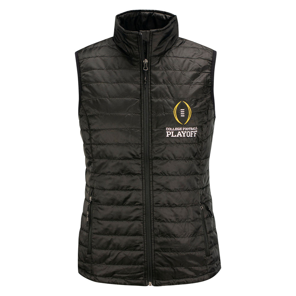 Ladies College Football Playoff Black Puffer Vest