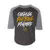 Youth College Football Playoff Wordmark Raglan Charcoal 3/4 T-Shirt