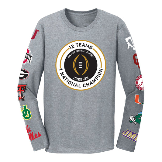 College Football Playoff 2026 Exclusive 12 Teams Playoff Long Sleeve