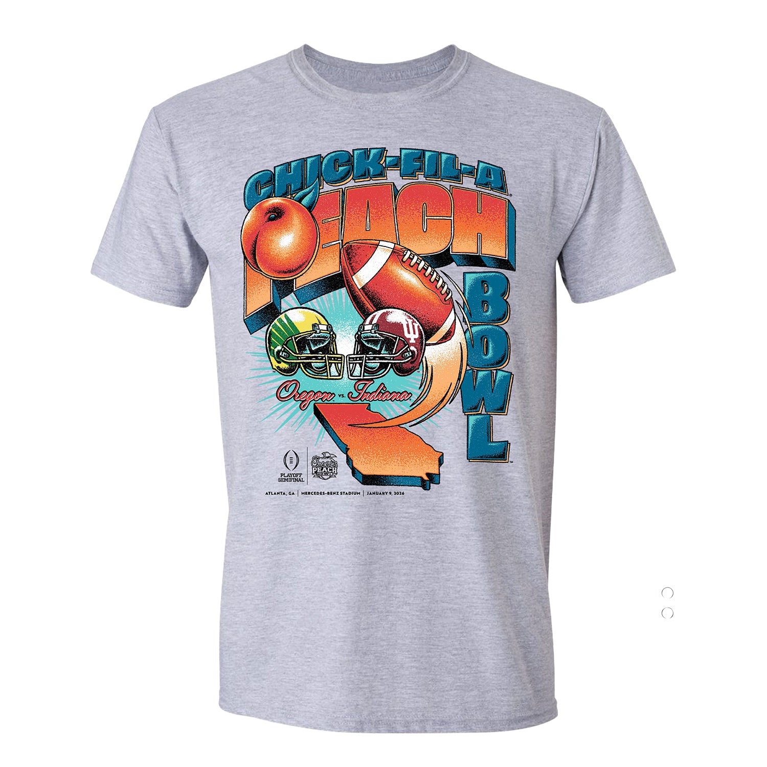 2026 Peach Bowl Matchup T-Shirt – College Football Playoff Shop