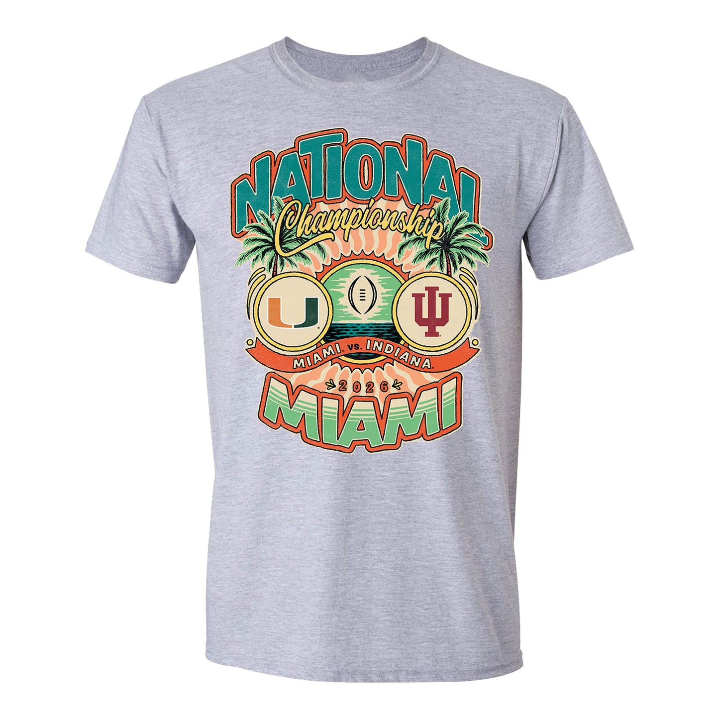 College Football Playoff 2026 National Championship Miami vs Indiana Matchup Tee