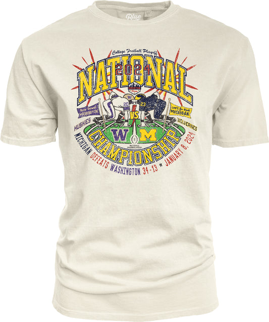 Blue 84 College Football Playoff National Championship Game 2024 Matchup T-Shirt