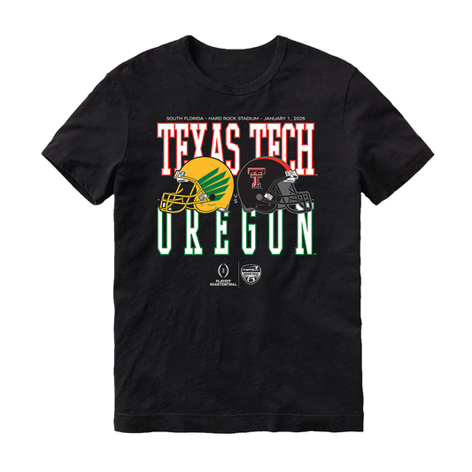 Capital One Orange Bowl 2026 Oregon vs Texas Tech Helmet Matchup T-shirt