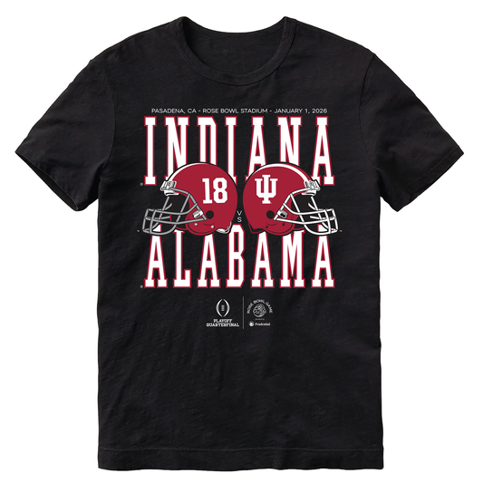 Rose Bowl Game 2026 Alabama vs Indiana Helmet Matchup T-shirt