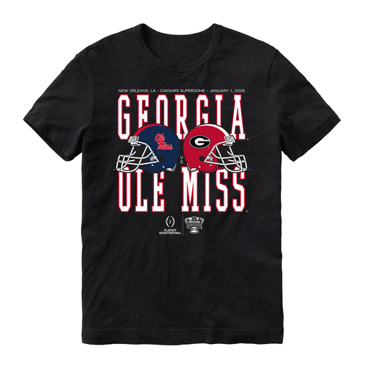 Allstate Sugar Bowl 2026 Ole Miss vs Georgia Helmet Matchup T-shirt