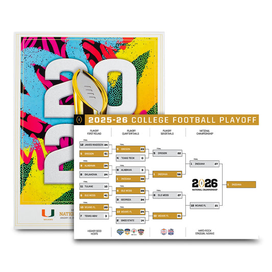 Indiana 2025 Champions College Football Playoff Bracket Poster + Official Program Bundle