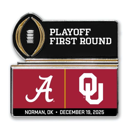 Alabama vs Oklahoma College Football Playoff 2025 First Round Aminco Matchup Hatpin