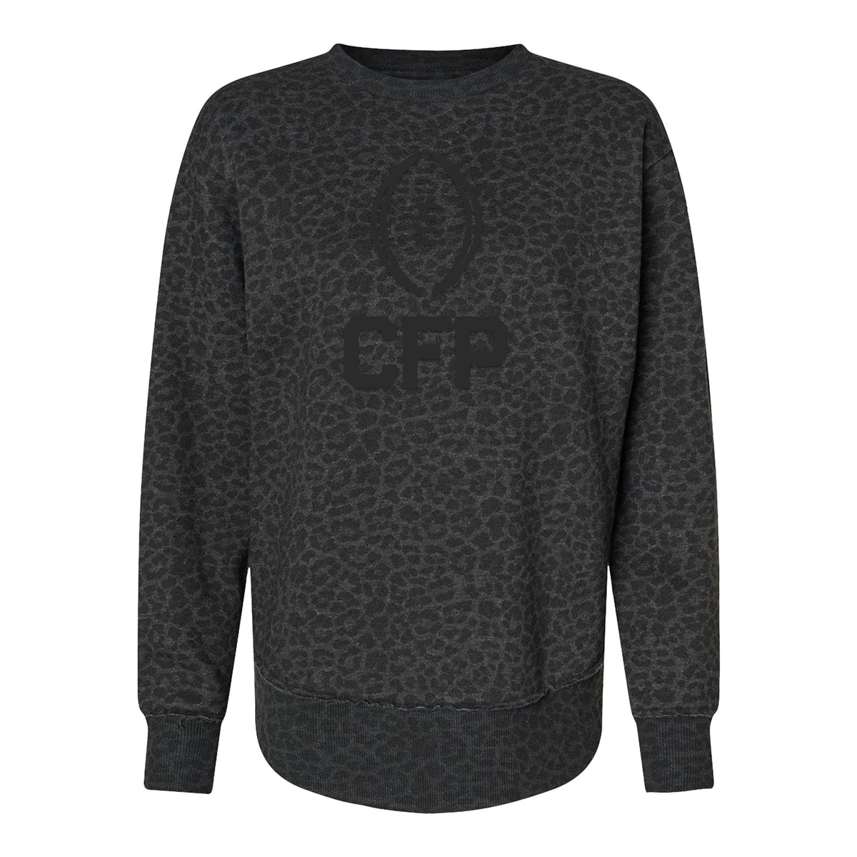 LGM College Football Playoff Leopard Black Women's Crew - Front View