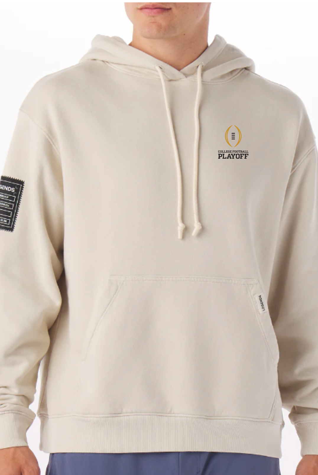College Football Playoff Logo Natural Hooded Sweatshirt