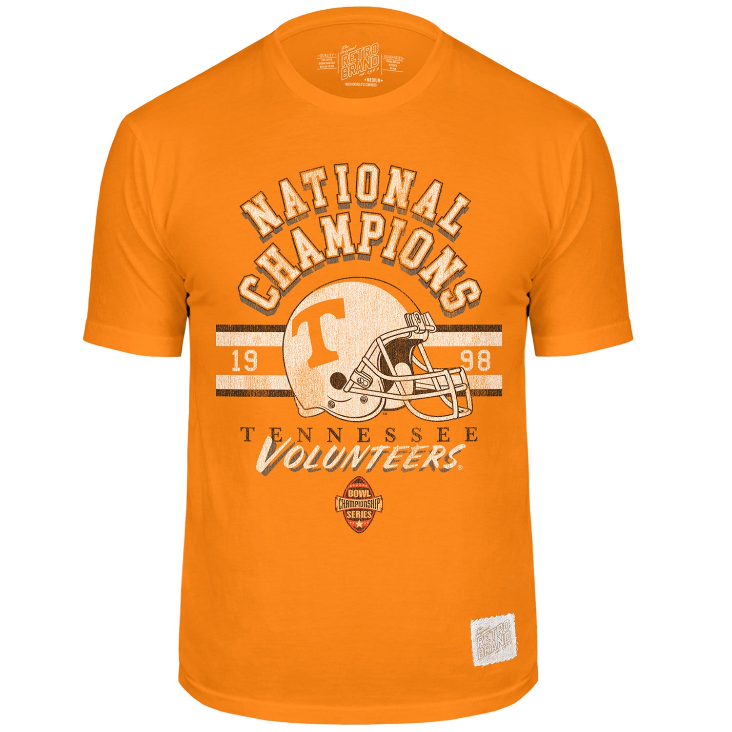 Retro Brands Tennessee Volunteers 1998 BCS National Champions T