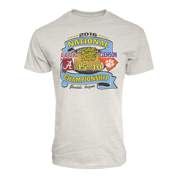 College Football Playoff National Championship Game 2016 Matchup T-Shirt - Front View