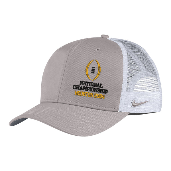 College Football Playoff 2024 National Championship Game Nike Aero Grey Adjustable Hat - Front View