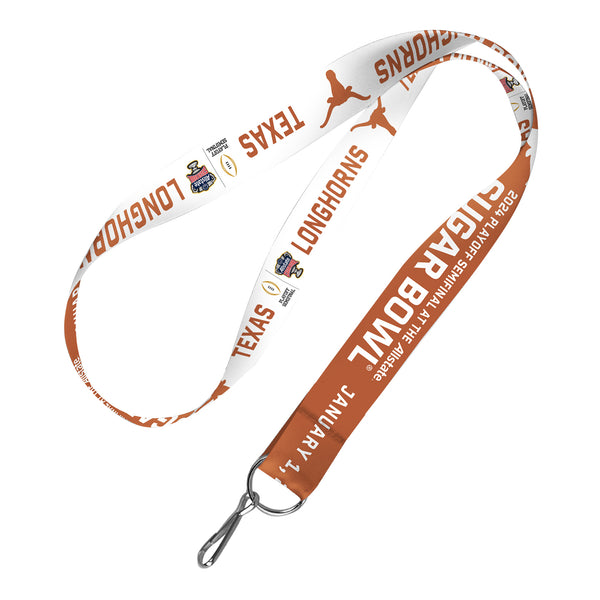 College Football Playoff #3 Texas 2024 Semifinal Bound Lanyard - Front View