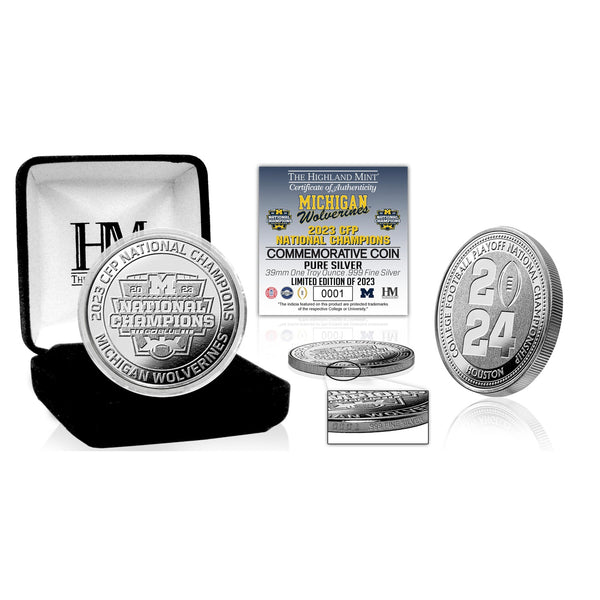 Michigan Wolverines 2023 CFP National Champions 1oz. 999 Pure Silver Coin
