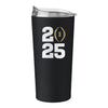 College Football Playoff 2025 National Championship Game 20oz Stainless Black Tumbler - Back View