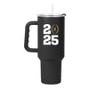 College Football Playoff 2025 National Championship Game 40oz Stainless Black Tumbler - Back View