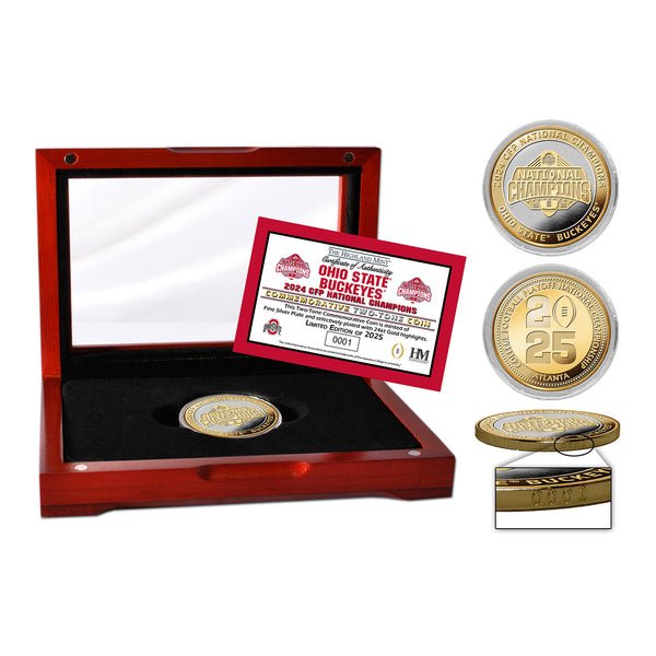 Ohio State 2024-25 National Champions Gold & Silver Two Tone Coin - Front View