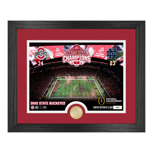 Ohio State Buckeyes 2024-25 CFP National Champions Celebration Bronze Coin Photo Mint - Front View