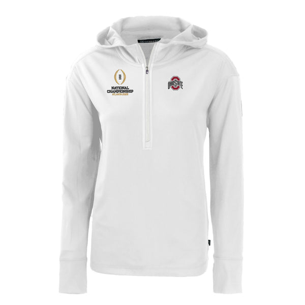 College Football Playoff National Championship 2025 Ohio State Cutter & Buck Half-Zip Ladies Jacket