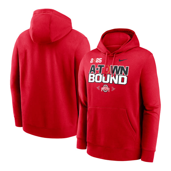 College Football Playoff 2025 Nike Ohio State A-Town Bound Sweatshirt - Front & Back View