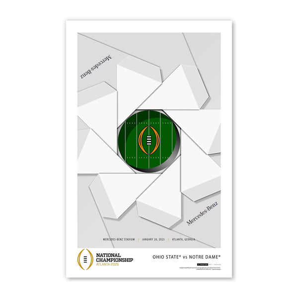 College Football Playoff Minimalist Mercedes-Benz Stadium Print 11