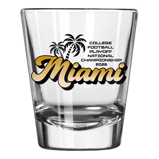 College Football Playoff Miami 2026 Logo Brands Shot Glass