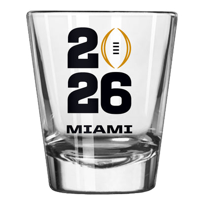 College Football Playoff Miami 2026 National Championship Logo Brands Shot Glass
