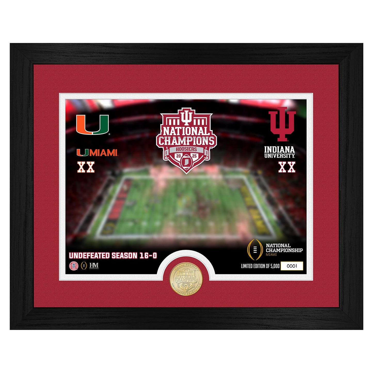 Indiana Hoosiers 2025-26 CFP National Champions Celebration Bronze Coin Photo Mint