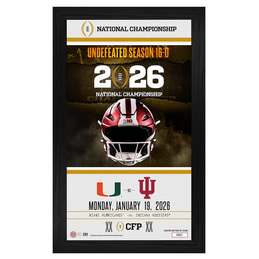 Indiana Hoosiers 2025-26 CFP National Champions Game Day Frame