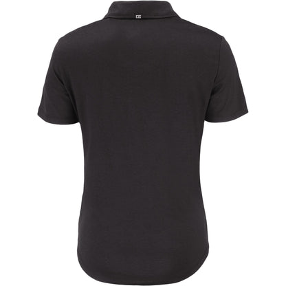 Ladies College Football Playoff National Championship Game 2026 Cutter & Buck Coastline Epic Comfort Recycled Polo In Black - Back View