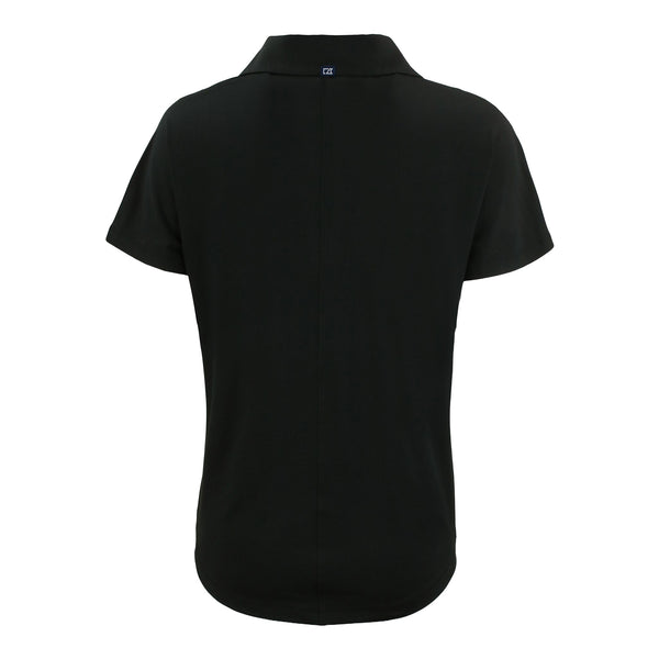 Ladies College Football Playoff National Championship Game 2026 Horizontal Stack Logo Coastline Epic Comfort Recycled Dolman Polo - Back View