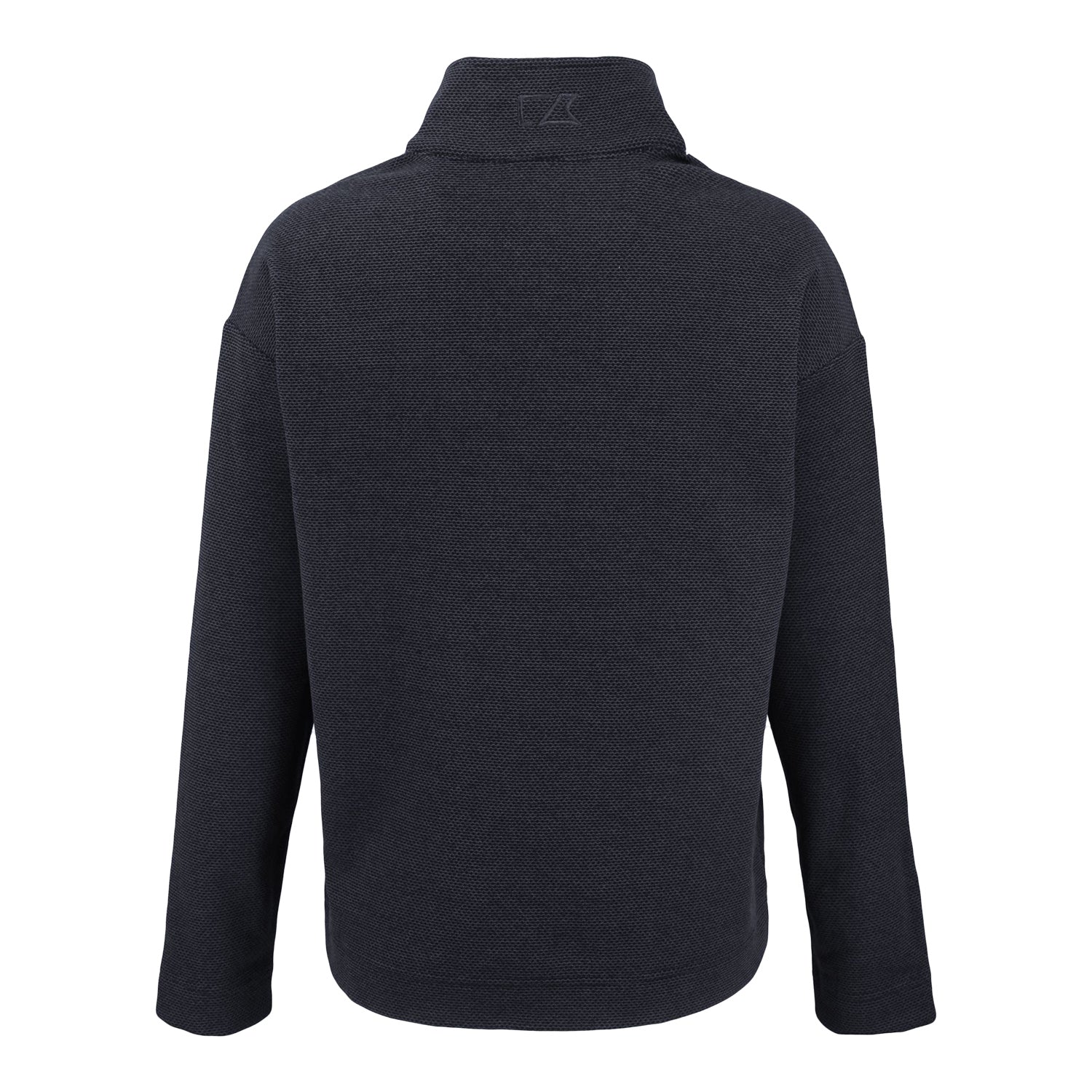 Ladies College Football Playoff National Championship Game 2026 Vertical Logo Hunts Point Eco Textured Fleece Recycled Womens Snap Jacket - Back View