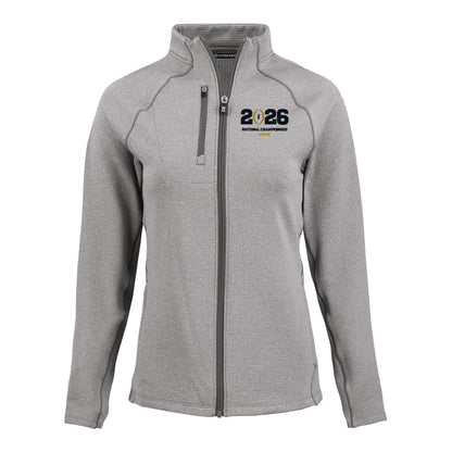 Ladies College Football Playoff National Championship Game 2026 Miami Logo Peshastin Fleece Recycled Full Zip Jacket - Front View