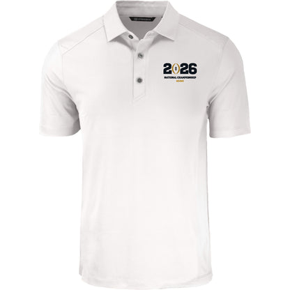 College Football Playoff National Championship Game 2026 Cutter & Buck Forge Eco Stretch Recycled Polo In White - Front View