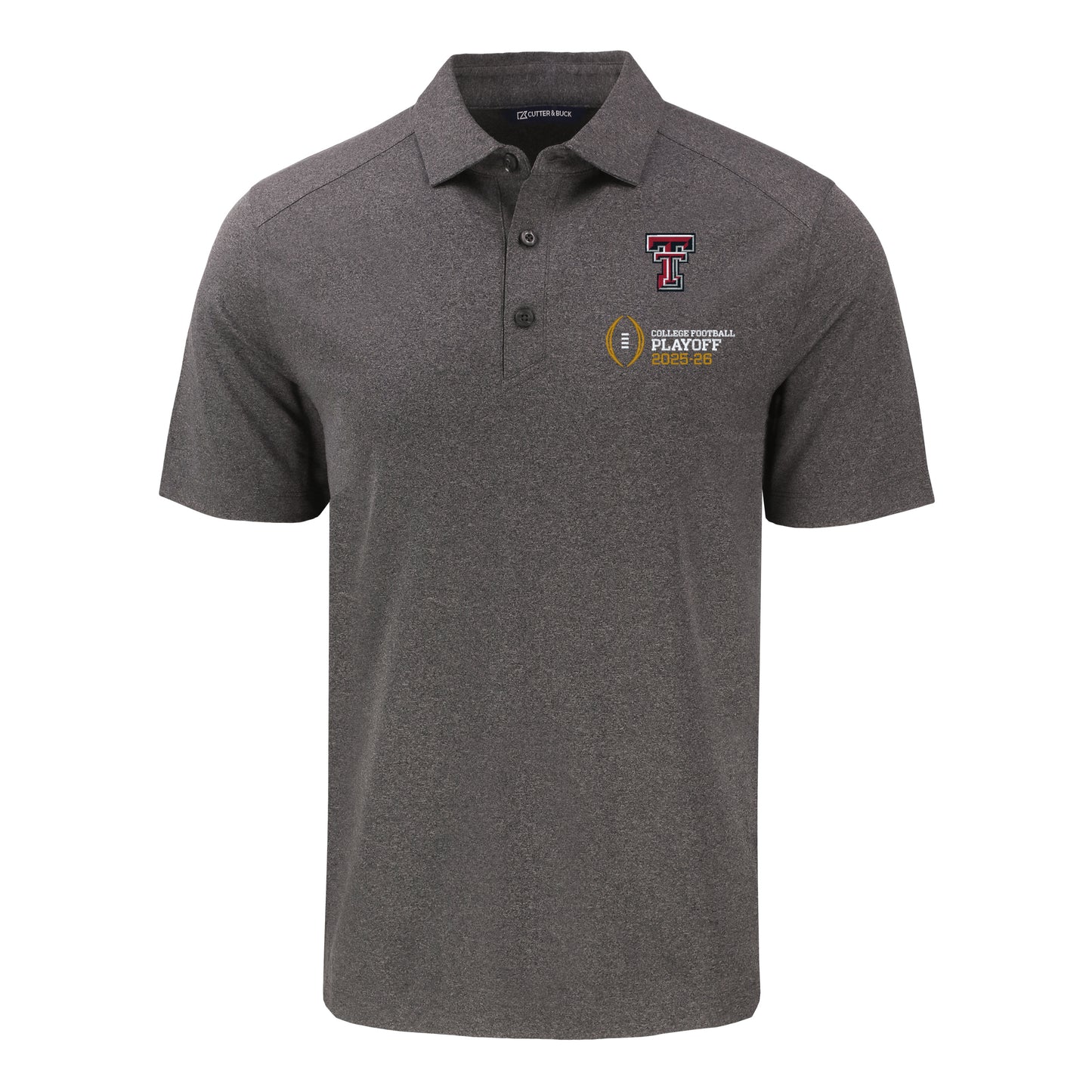 College Football Playoff 2026 Cutter & Buck Texas Tech Eco Stretch Polo