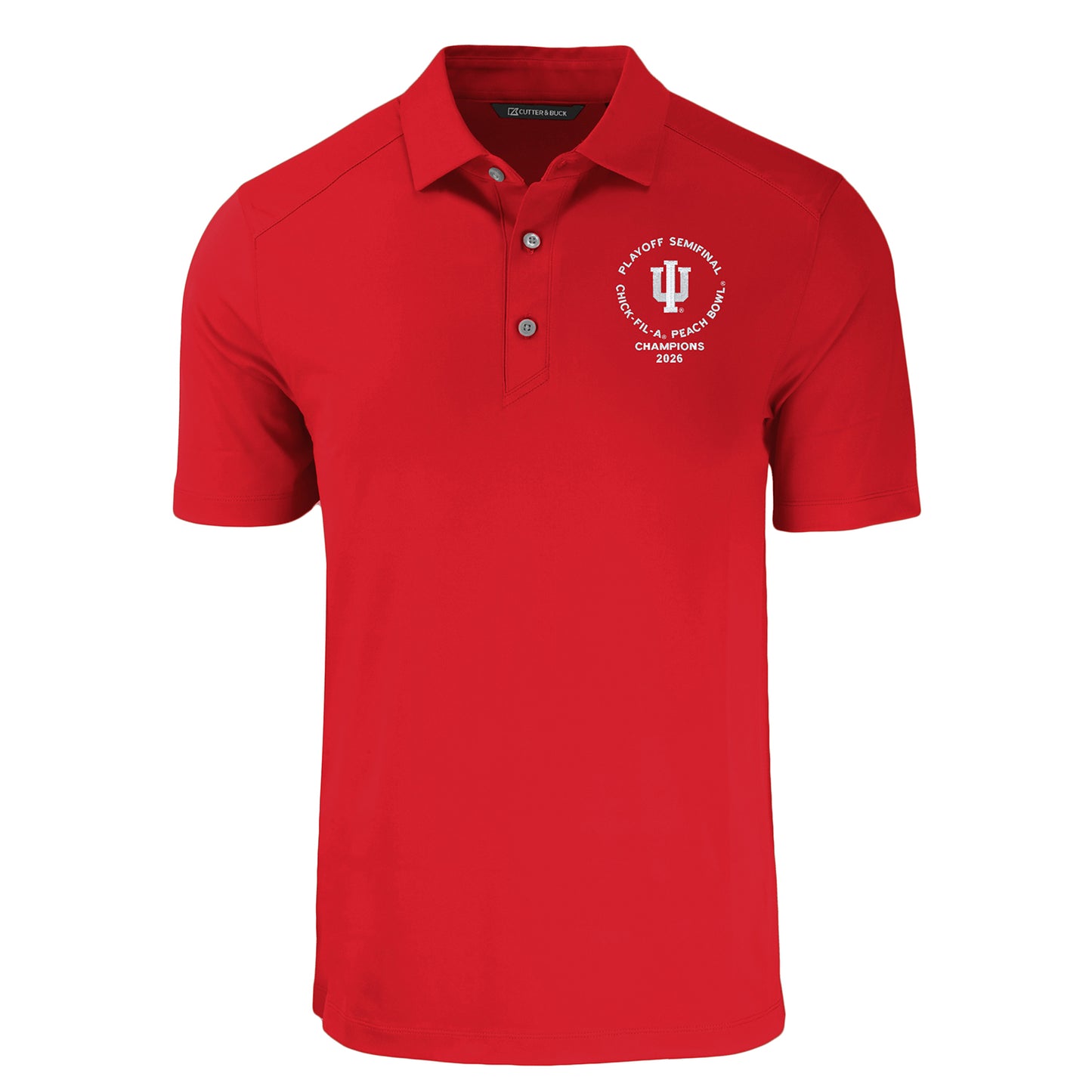 Indiana Hoosiers Chick-Fil-A Peach Bowl Champions Red Forge Eco Polo